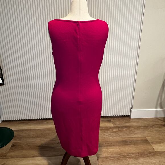 ST. JOHN EVENING Women's Embellished Sleeveless Mini Dress Size 10 In Pink - Picture 2 of 7